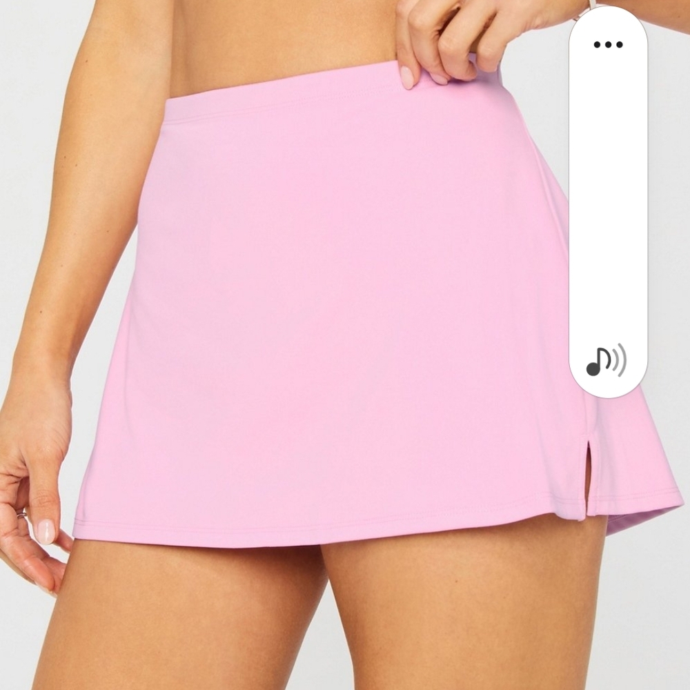 Fabletics Pink Skater Mini Skort With Shorts for Casual Resort Wear New With Tag